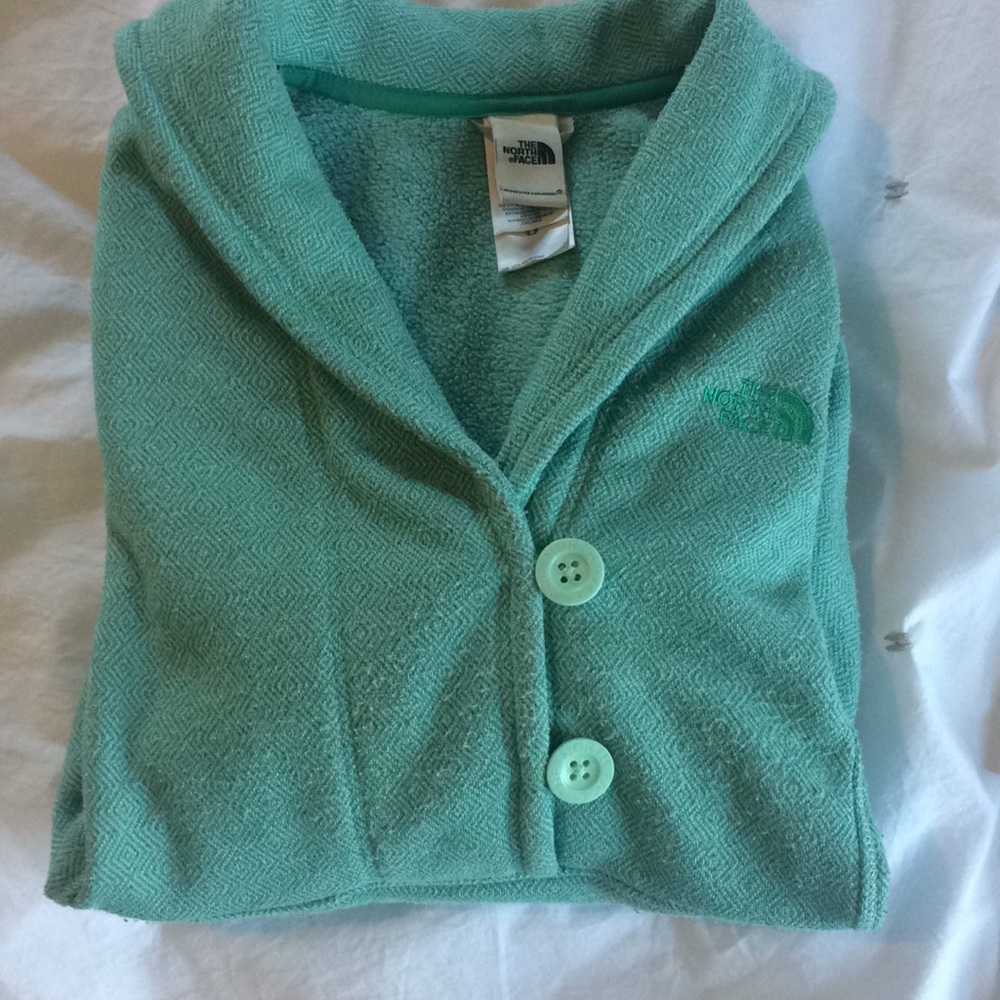 Turquoise North face pullover